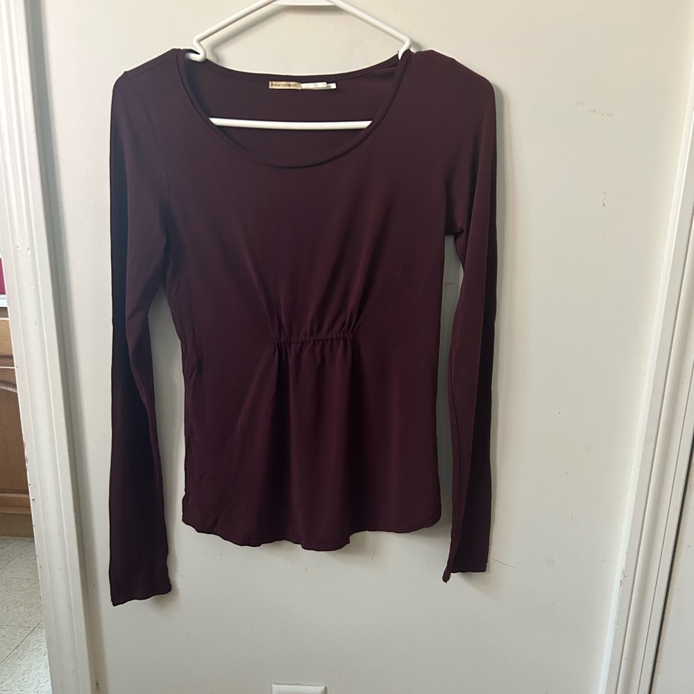 Burgundy long sleeve shirt